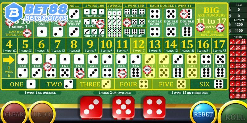 Sicbo nổi bật trong kho game casino Bet88 